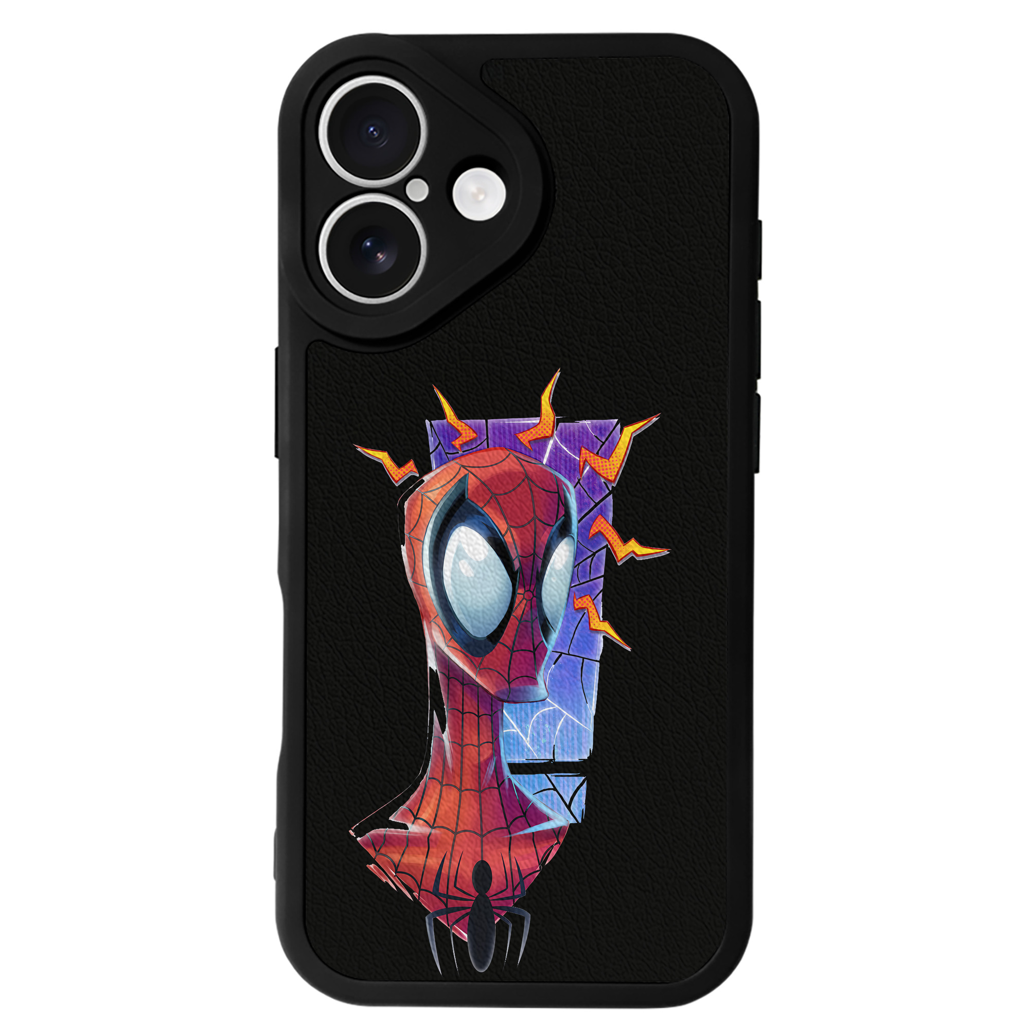 Spider Man スパイダーマン 【iPhone 16シリーズ対応】シリコンスマホケース（レザー調） 材質：シリコン